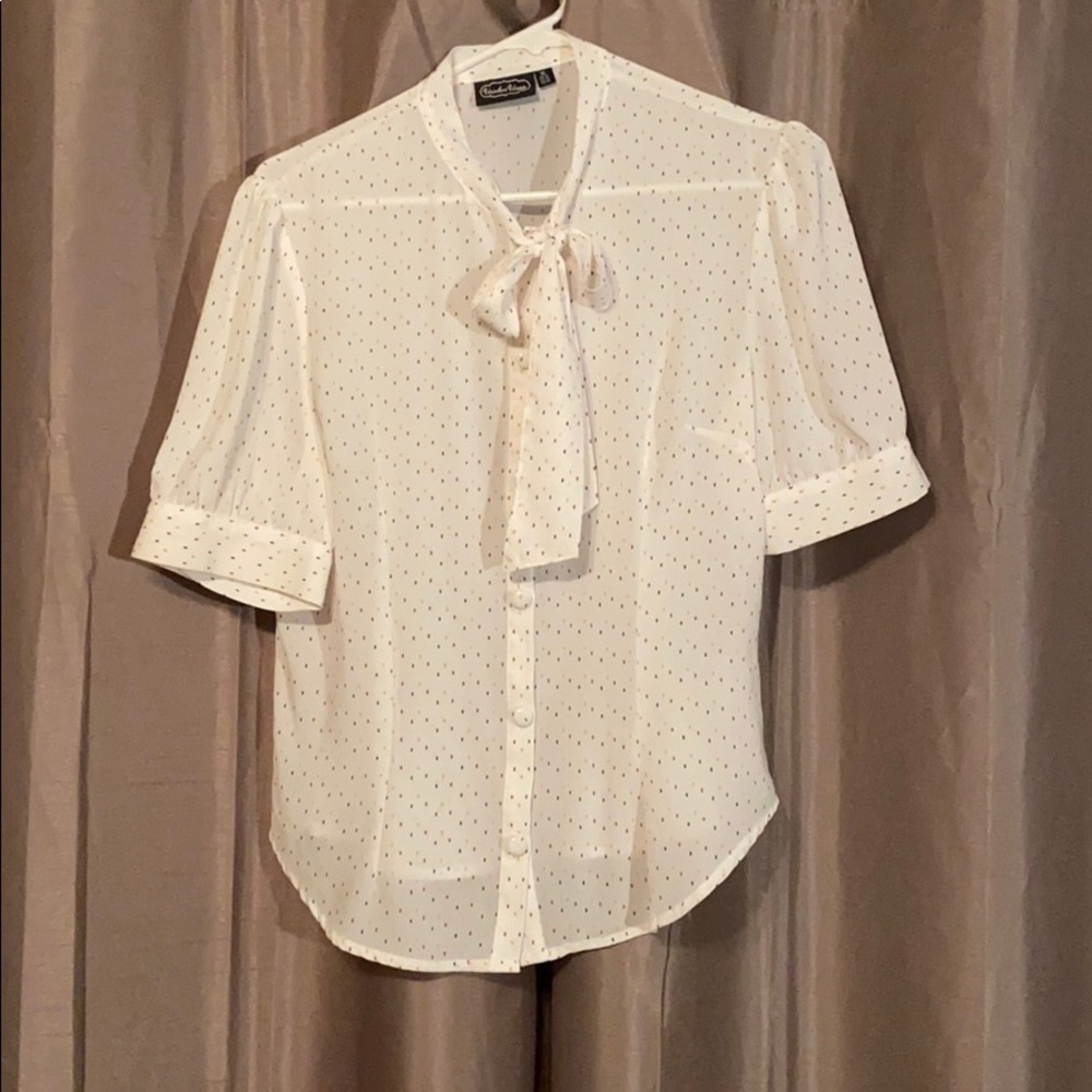 Pussy Bow White Blouse